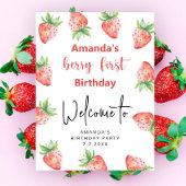 Aardbei 1e verjaardag | Eerste Berry Poster
