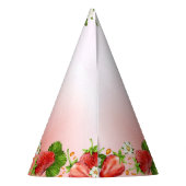 Aardbei 1e verjaardag feesthoedjes (Achterkant)