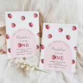 Aardbei 1e verjaardag kaart