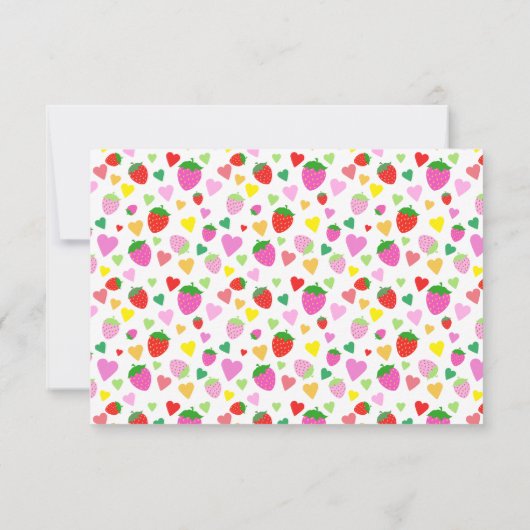 Aardbei 1e verjaardag kaart (Achterkant)