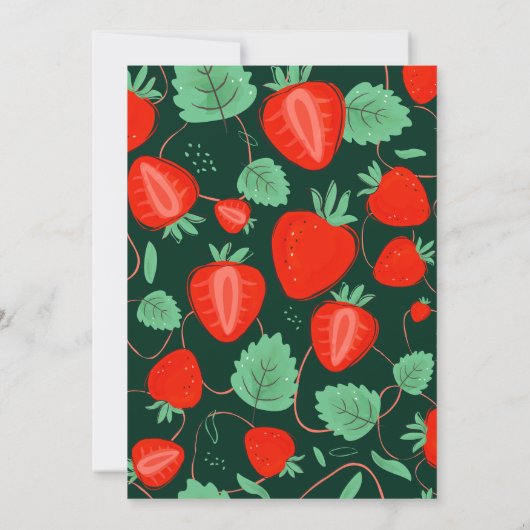 Aardbei 1e verjaardag kaart (Achterkant)