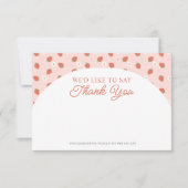 Aardbei 1e Verjaardag Meisjes Dank u Kaart (Voorkant)