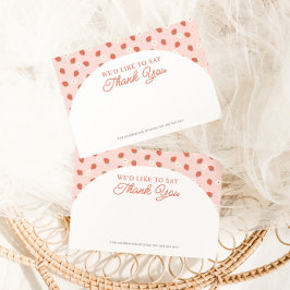 Aardbei 1e Verjaardag Meisjes Dank u Kaart