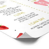 Aardbei 1e Verjaardag Milestone Poster (Hoek)