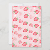 Aardbei 1e verjaardag Nodig Berry First Sweet uit Kaart (Achterkant)