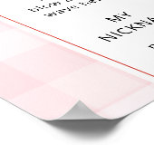 Aardbei 1e verjaardag partij foto mijlpaal poster (Hoek)