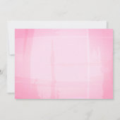 Aardbei 1e verjaardag Roze Waterverf Foto Kaart (Achterkant)