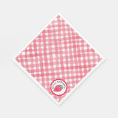 Aardbei 1e verjaardag servetten – Rode Waterverf (Hoek)