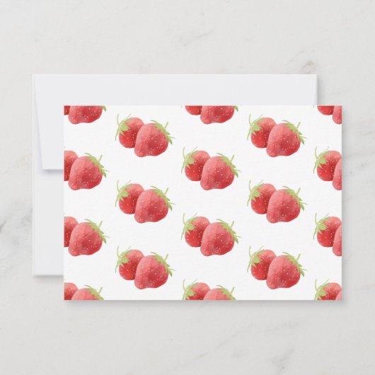 Aardbei 1e verjaardag Sweet Berry Bedankkaart (Achterkant)