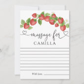 Aardbei 1e verjaardag Tijd in capsules Opmerking: Kaart (Voorkant)