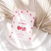 Aardbei 1e verjaardag uitnodiging