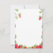 Aardbei 1e verjaardag uitnodiging (Achterkant)