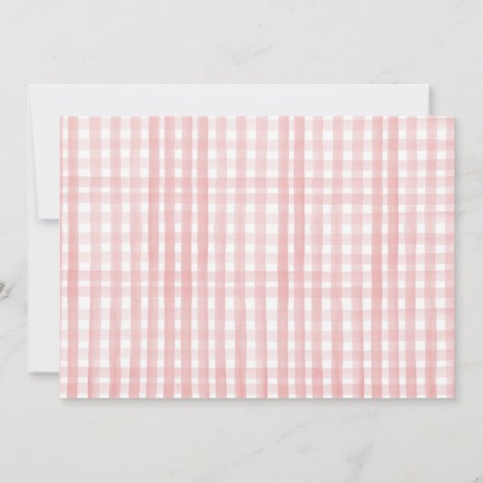 Aardbei 1e verjaardag Uitnodiging eerste Berry Swe (Achterkant)