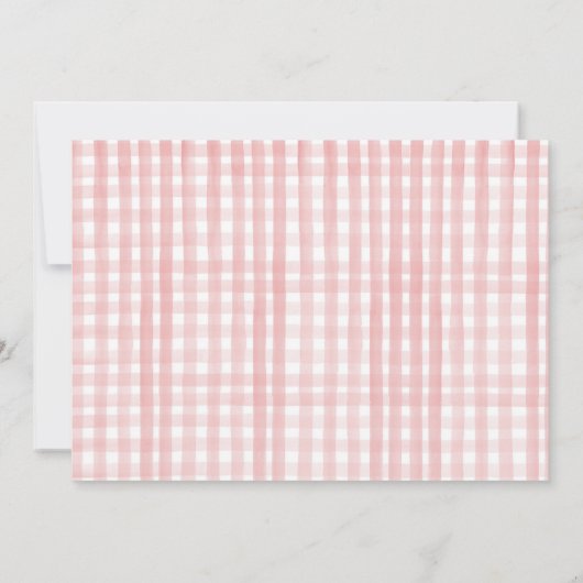 Aardbei 1e verjaardag Uitnodiging eerste Berry Swe (Achterkant)