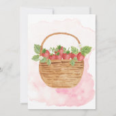 Aardbei 1e verjaardag Uitnodiging eerste Berry Swe (Achterkant)