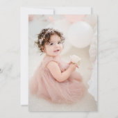 Aardbei 1e verjaardag Uitnodiging eerste Berry Swe (Achterkant)