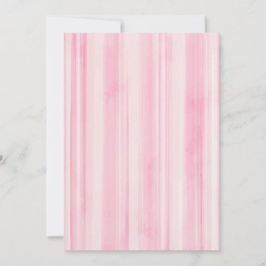 Aardbei 1e verjaardag uitnodiging – Sweet Pink "B (Achterkant)