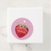 Aardbei 1e verjaardag van Berry First Bedankjes Labels (In situ)