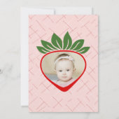 Aardbei 1e verjaardag van Berry First Kaart (Achterkant)