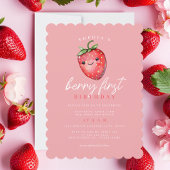 Aardbei 1e verjaardag van Berry First Kaart