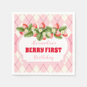 Aardbei 1e verjaardag van Berry First Servet (Voorkant)