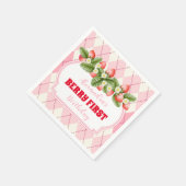 Aardbei 1e verjaardag van Berry First Servet (Hoek)