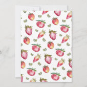 Aardbei 1e verjaardag van Berry First Sweet Kaart (Achterkant)