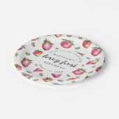 Aardbei 1e verjaardag van Berry First Sweet Papieren Bordje (Gekanteld)