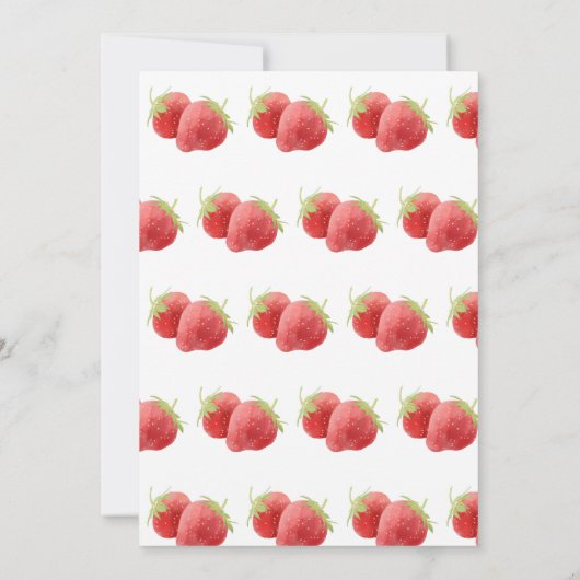 Aardbei 1e verjaardag van Berry Sweet Kaart (Achterkant)