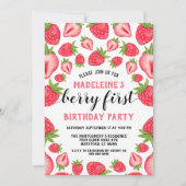 Aardbei 1e verjaardag van de Eerste Aangepast Kaart (Voorkant)
