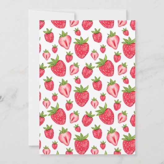 Aardbei 1e verjaardag van de Eerste Aangepast Kaart (Achterkant)