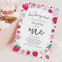 Aardbei 1e verjaardag van de eerste verjaardag van