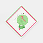 Aardbei 1e verjaardag voor haar leuke feest servet (Hoek)