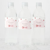 Aardbei 1e verjaardag waterfles etiket (Flessen)