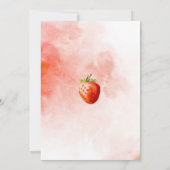 Aardbei 1e Verjaardag Waterverf Red Berry First Kaart (Achterkant)