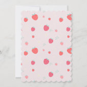 Aardbei 1e verjaardag zomer kaart (Achterkant)