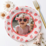 Aardbei 1e Verjaardagsfeestje Berry Eerste Foto Papieren Bordje<br><div class="desc">Aardbei 1e Verjaardagsfeestje Berry Eerste Fotopapier Borden</div>