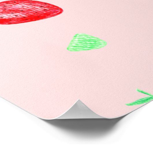 Aardbei 1e verjaardagsfeestje bes eerste poster (Hoek)