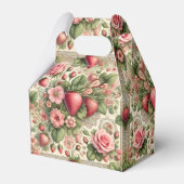 aardbei 1e verjaardagsfeestje foto bedankdoosjes (Achterkant)