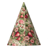 aardbei 1e verjaardagsfeestje foto feesthoedjes (Achterkant)