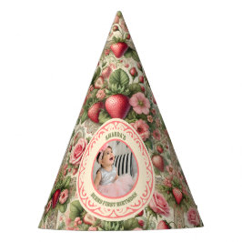  aardbei 1e verjaardagsfeestje foto feesthoedjes