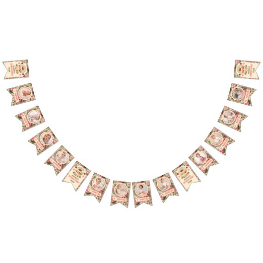  aardbei 1e verjaardagsfeestje foto vlaggetjes (Alle)