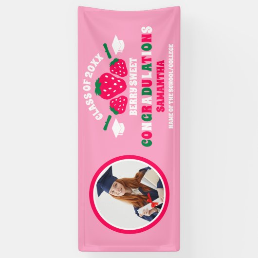 Aardbei 2025 Afstuderen Foto Banner (Verticaal)