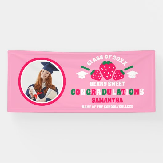 Aardbei 2025 Afstuderen Foto Banner (Horizontaal)