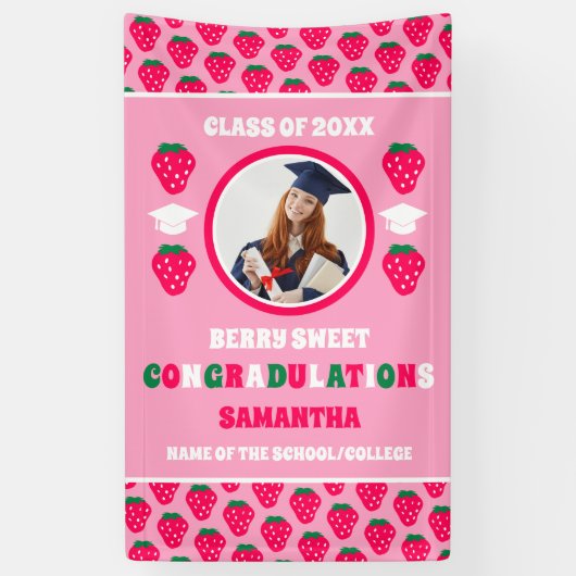 Aardbei 2025 Afstuderen Foto Banner (Verticaal)