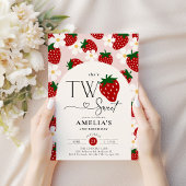 Aardbei 2e verjaardag Two Sweet Kaart