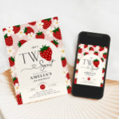 Aardbei 2e verjaardag Two Sweet Kaart