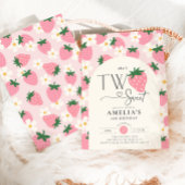 Aardbei 2e verjaardag Two Sweet Roze Kaart