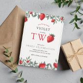 Aardbei 2e verjaardag | Waterverf Berry Sweet Kaart