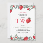 Aardbei 2e verjaardag | Waterverf Berry Sweet Kaart (Voorkant)